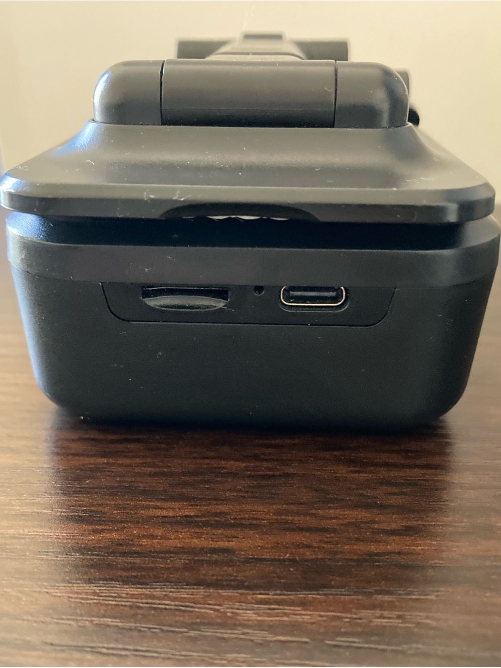 Bluetooth Speaker and Adjustable Black Phone Stand with Textured Grip